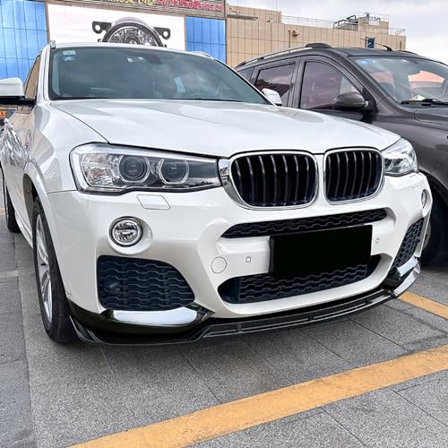 GOYMFK Auto Frontstoßstange Splitter Spoiler Diffusor Lippe für BMW X3 F25 X4 F26 LCI M Sport 2014 2015 2016 2017 Auto Styling Körper Kit,Glossy Black von GOYMFK