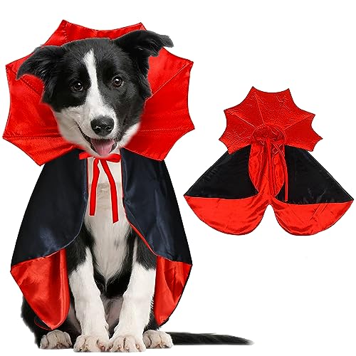 GOYOSWA Halloween-Kostüm für Hunde, Vampir-Umhang, Teufelskostüm für kleine, mittelgroße und große Hunde, S GOYOSWA Halloween-Kostüm für Hunde, Vampir-Umhang, Teufelskostüm für kleine, mittelgroße und große Hunde, S von GOYOSWA