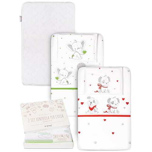 GOYSILA 2er Set Spannbettlaken Next to Me Kompatibel mit Chicco Next2Me Babybett Matratze 83x50cm 100% Baumwolle Hohe Qualität Oeko-Tex® Zertifiziert Atmungsaktive Matratzenauflage Waschbar bei 40° von GOYSILA