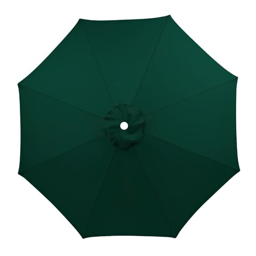 GOYUXV Outdoor Markt Tisch Schirm Schirm Baldachin Regenschirm Ersatz Stoff, Sonnenschirmbezug Mit 200cm 270cm 300cm (Color : Dark Green, Size : (8Rib) 3m/118in) von GOYUXV