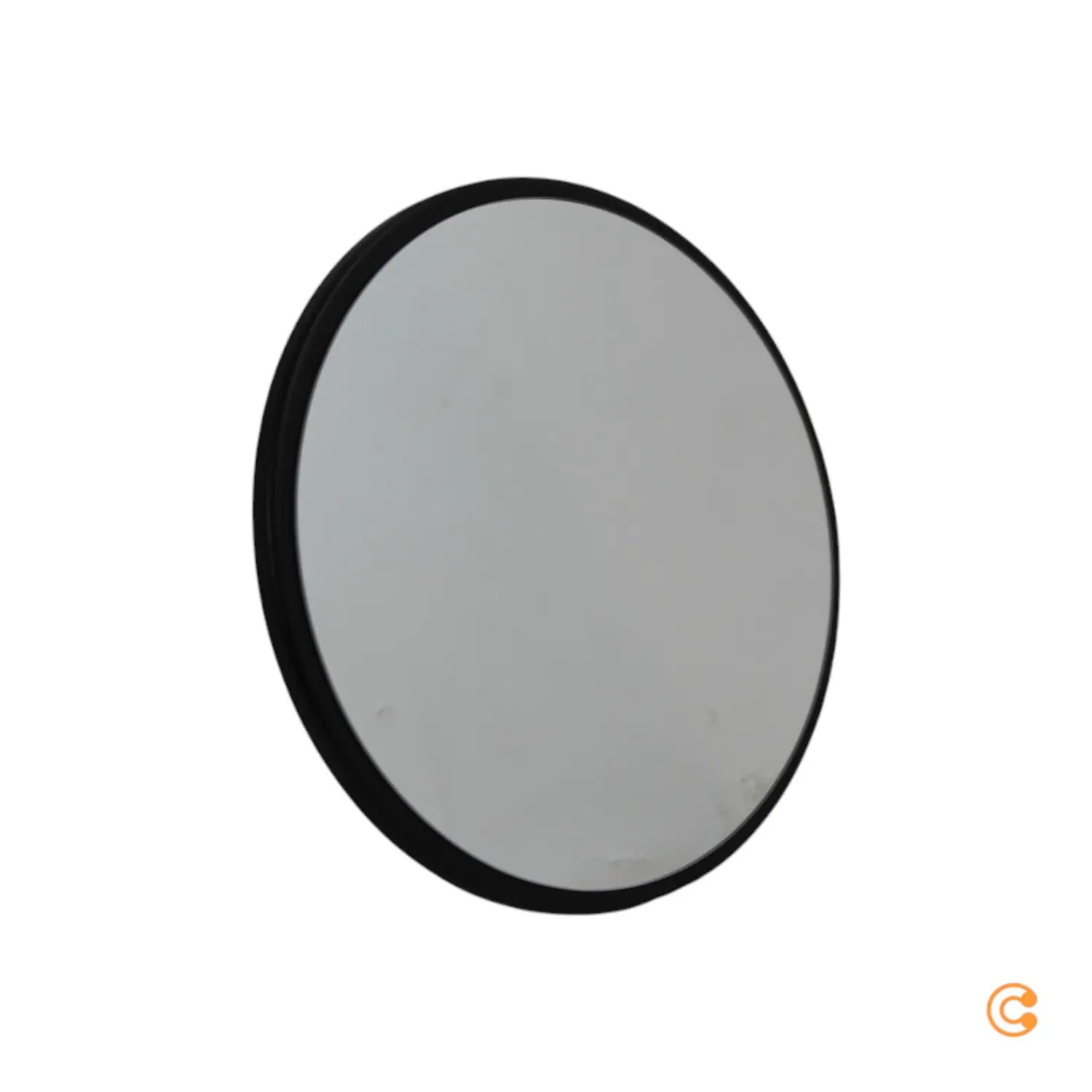 B-Ware Gozos Spiegel Wandspiegel Obejo Spiegel Rund Montagematerial 47x47x3 Cm Schwarz von GOZOS