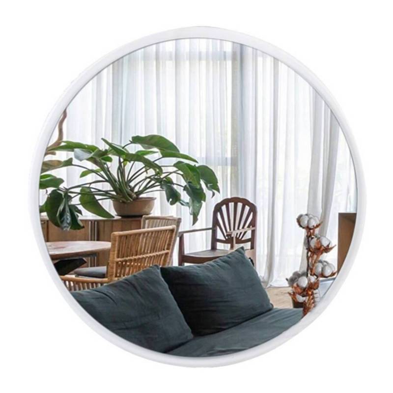 B-Ware Gozos Obejo Spiegel Rundspiegel Wandspiegel Holzrückseite 47x47x2.2 A581 von GOZOS