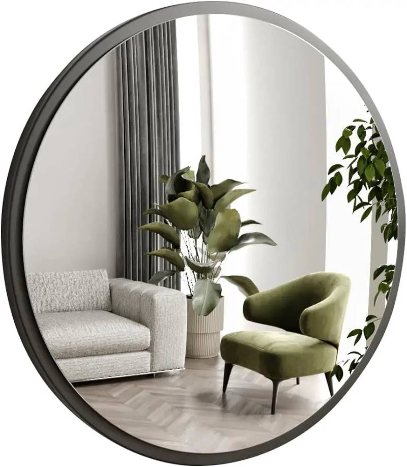 B-Ware Gozos Spiegel Wandspiegel Obejo Spiegel Rund Montagematerial 47x47x3 Cm Schwarz B-Ware Gozos Spiegel Wandspiegel Obejo Spiegel Rund Montagematerial 47x47x3 Cm Schwarz von GOZOS