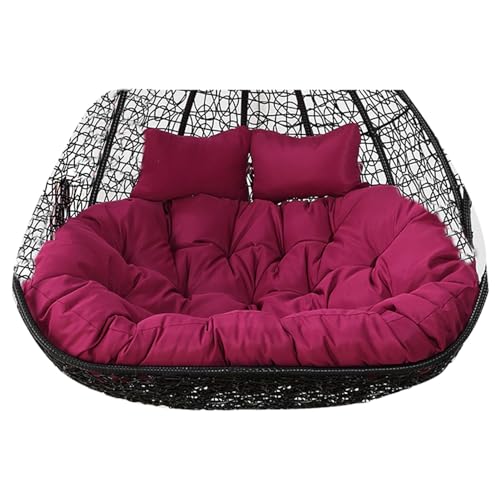 Twin Sitzkissen Hängesessel 2 Personen, Groß Wasserdicht Schaukelstuhl Kissen Hängemattenstuhlkissen 2 Sitzer, Dick Auflagen Polster für Schwingsessel, Outdoor Indoor Hängesessel Polsterauflage(15,WAT von GOZYLA