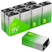 GP Batteries Super 9V Block-Batterie Alkali-Mangan 9V 8St. von GP Batteries