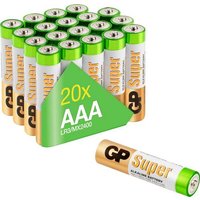 GP Batteries Super Micro (AAA)-Batterie Alkali-Mangan 1.5V 20St. von GP Batteries