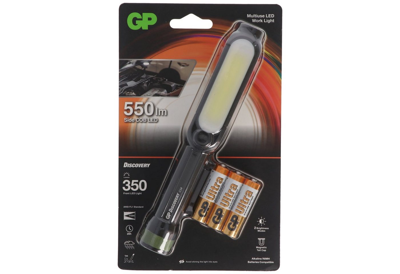 GP Batteries LED Taschenlampe Taschenlampe C34 mi hellen 550 Lumen inklusive 3x AA Mignon 1,5V Batt von GP Batteries