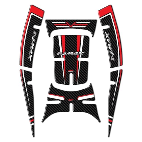 GP Kompozit Für NMAX 125-155 2021-2022 Kompatibles Tankpad Set Rot von GP Kompozit