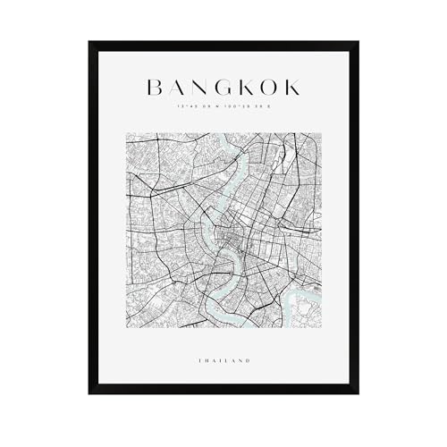GP TONER Bilder Bangkok Poster Geometrische Stil Wanddekoration Moderne Wandkunst Poster Design DIN A4 21x29,7 cm schwarzer Rahmen GP TONER Bilder Bangkok Poster Geometrische Stil Wanddekoration Moderne Wandkunst Poster Design DIN A4 21x29,7 cm schwarzer Rahmen von GP TONER