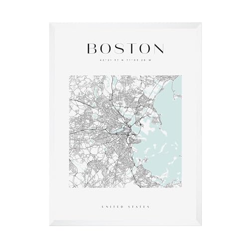 GP TONER Bilder Poster Boston Poster Geometrische Stil Wanddekoration Moderne Wandkunst Poster Design DIN A4 21x29,7 cm weißer Rahmen GP TONER Bilder Poster Boston Poster Geometrische Stil Wanddekoration Moderne Wandkunst Poster Design DIN A4 21x29,7 cm weißer Rahmen von GP TONER