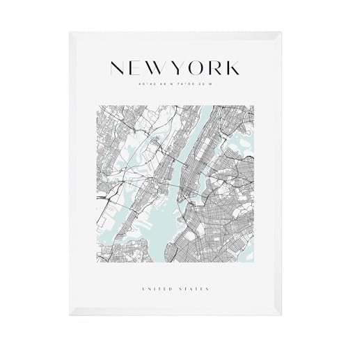 GP TONER Bilder Poster New York Poster Geometrische Stil Wanddekoration Moderne Wandkunst Poster Design DIN A4 21x29,7 cm weißer Rahmen GP TONER Bilder Poster New York Poster Geometrische Stil Wanddekoration Moderne Wandkunst Poster Design DIN A4 21x29,7 cm weißer Rahmen von GP TONER