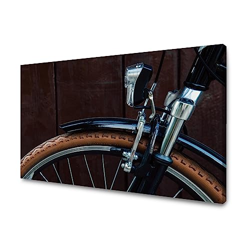 GP TONER Canvas Kunstdruck Wanddekoration modern Wandbilder Leinwanddruck Vintage Fahrrad 120x60 cm von GP TONER