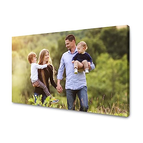 GP TONER Ihr FOTO auf Leinwand Personalisierte Foto Ihr eigenes Bild auf Leinwand mit Holzrahmen Kunstdruck Bild Foto 100x70 cm von GP TONER