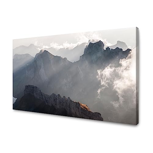 GP TONER Kunstdruck Wanddekoration modern Wandbilder Leinwanddruck Naturwolken 100x80 cm von GP TONER