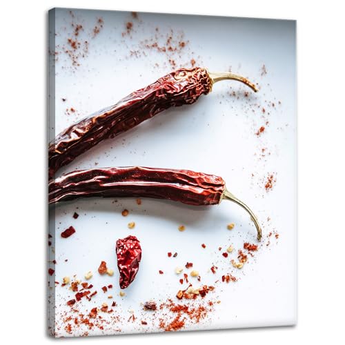GP TONER Modern Kunstdruck Wandbilder Leinwandbild auf Keilrahmen Leinwanddruck Küchenpaprika 30x40 cm Leinwandbilder für Ihr Zuhause oder Büro von GP TONER