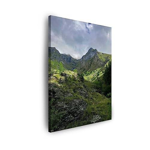 GP TONER Modern Kunstdruck Wandbilder Leinwandbild auf Keilrahmen Leinwanddruck Natur Berge 80x120 cm Leinwandbilder für Ihr Zuhause oder Büro von GP TONER