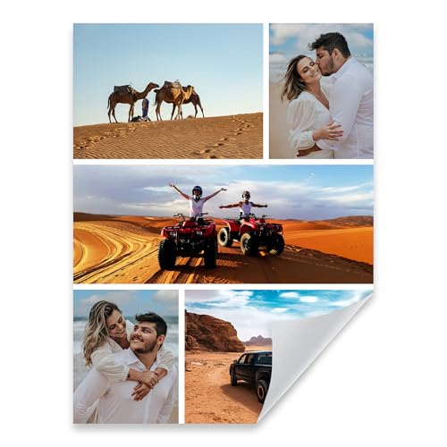 GP TONER Personalisiertes Poster Multi Foto Collage Eigene Bilder hochladen gestalten Perfekt für deine Inneneinrichtung A4 21x29,7cm von GP TONER