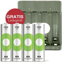 GP - Aktion Gratis Ladegerät' USB-Modell Ladegerät B441 inkl. 4x AA-Akku Mignon (AA)-Akku NiMH 210 von GP