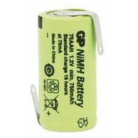 NiMH-Akku GP Industriezelle mit Lötfahnen, 28,7x14,5mm, 1,2V/750mAh von GP