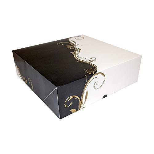 Schachtel für Kuchen / Torten, ohne Sichtfenster, quadratisch, 50 Stück 32 x 32 x 10 cm. von GP