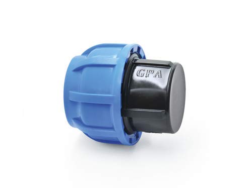PP-Fitting Verschraubung für PE-Rohr Klemmverbinder Trinkwasser Winkel (Stopfen, 20) von GPA