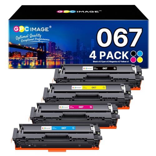 067 067H Toner Kompatible für Canon 067 067H für Canon i-SENSYS MF657Cdw MF655Cdw MF651Cw LBP633Cdw LBP632Cdw LBP631Cw MF653Cdw MF654Cdw MF656Cdw (Schwarz Cyan Gelb Magenta, 4er-Pack) von GPC IMAGE
