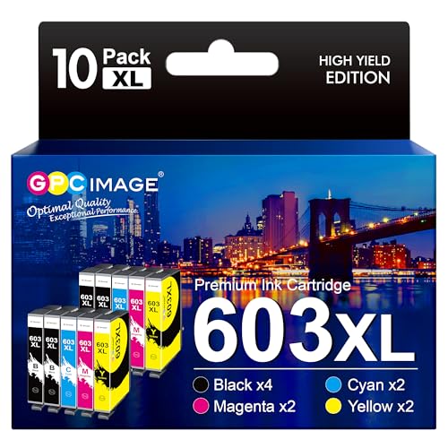 GPC IMAGE 603 XL 603XL Druckerpatronen Kompatible für Epson 603 603 XL Multipack für Druckerpatronen Epson XP 3100 XP 3200 XP 3105 XP 2100 XP 4100 XP 4150 Workforce WF 2830 WF 2835 (10er-Pack) von GPC IMAGE