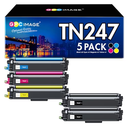 GPC IMAGE TN-243CMYK Kompatibel für Brother MFC L3750CDW MFC-L3750CDW HL-L3210CW DCP-L3550CDW HL-L3230CDW MFC-L3770CDW MFCL3750CDW DCP-L3517CDW TN243CMYK (5er-Pack) von GPC IMAGE