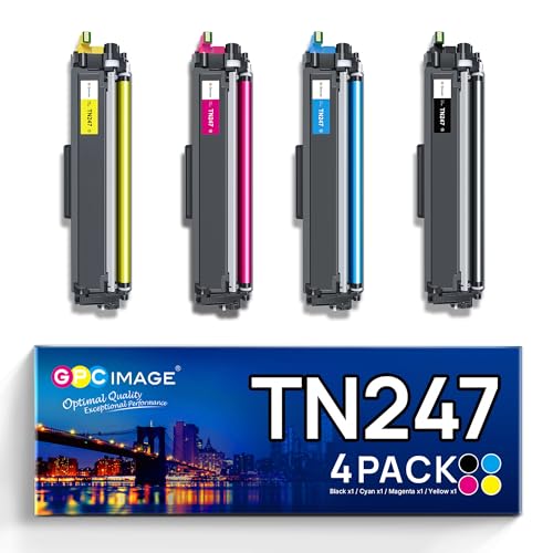 GPC IMAGE TN-243CMYK TN247 Kompatibel für Brother MFC L3750CDW MFC-L3750CDW HL-L3210CW DCP-L3550CDW HL-L3230CDW MFC-L3770CDW MFCL3750CDW DCP-L3517CDW TN243CMYK (4er-Pack) von GPC IMAGE