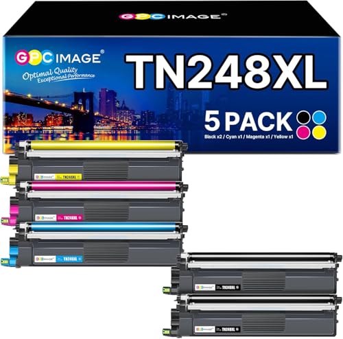 5er-Pack TN248XL Kompatibel für Brother TN-248 XL MFC-L3760CDW Toner Brother MFC-L3740CDW Toner MFC-L3740CDWE DCP-L3560CDW TN 248 DCP-L3520CDWE MFC-L8390CDW HL-L3240CDW HL-L3220CWE von GPC IMAGE