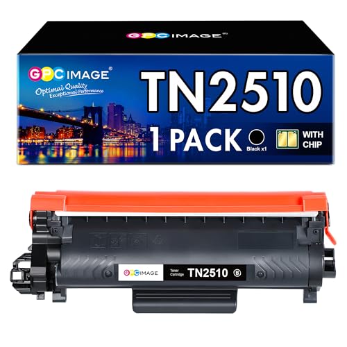 GPC IMAGE TN2510 Tonerkartusche Schwarz Kompatibel mit Brother TN-2510 MFC L2800DW DCP-L2627DWE DCP-L2660DW MFC-L2860DWE MFC-L2860DW MFC-L2827DWXL MFC-L2827DW MFC-L2827DWE (1er-Pack, Schwarz) von GPC IMAGE