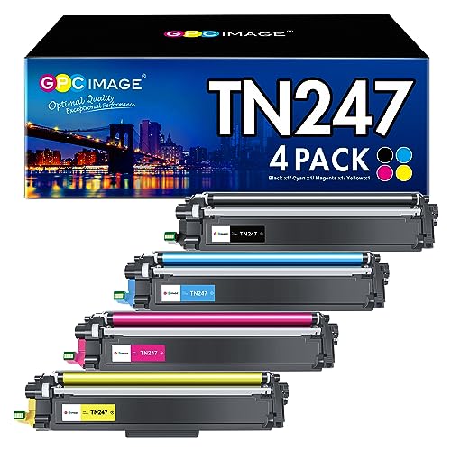 GPC Image TN247 Kompatible Tonerkartusche für TN-243CMYK TN243CMYK TN 243 TN243 für Brother DCP L3550CDW MFC-L3750CDW MFC-L3770CDW HL-L3270CDW HL-L3230CDW (Schwarz, Cyan, Magenta, Gelb, 4 Stück) von GPC IMAGE