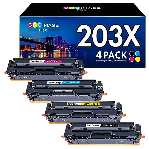 GPC Image Flex 203X, Kompatibel für HP M281fdw Toner, für HP Color Laserjet Pro MFP M281fdw M254dw M281fdn M254nw M280nw M281cdw M254dn M281 M254 von GPC Image Flex