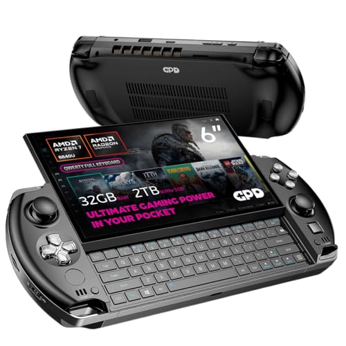 GPD Win 4 2025 Handheld Gaming PC mit AMD Ryzen 7 8840U, 8C/16T, 5.1GHz, Radeon 780M, 32GB LPDDR5X RAM, 2TB SSD, 6“ 1080P Display, OcuLink Schiebetastatur mit Hintergrundbeleuchtung GPD Win 4 2025 Handheld Gaming PC mit AMD Ryzen 7 8840U, 8C/16T, 5.1GHz, Radeon 780M, 32GB LPDDR5X RAM, 2TB SSD, 6“ 1080P Display, OcuLink Schiebetastatur mit Hintergrundbeleuchtung von GPD