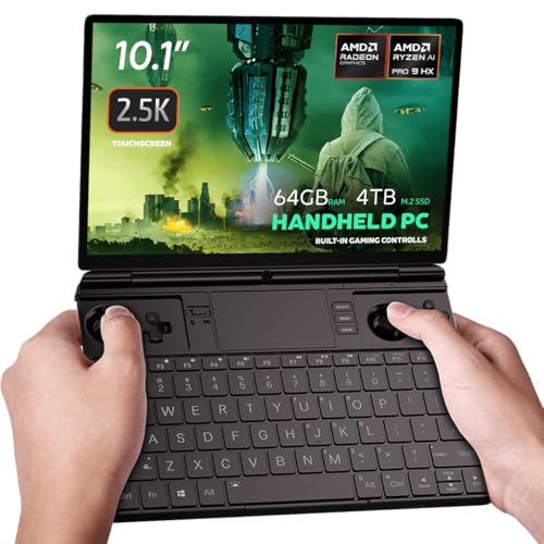 GPD Win MAX 2 2025 Handheld-Gaming-PC mit AMD Ryzen AI 9 HX 370, Radeon 890M GPU, 64GB RAM, 4TB SSD, OcuLink, 10,1“ IPS-Display, Gaming-Steuerung, Tastatur und Touchpad GPD Win MAX 2 2025 Handheld-Gaming-PC mit AMD Ryzen AI 9 HX 370, Radeon 890M GPU, 64GB RAM, 4TB SSD, OcuLink, 10,1“ IPS-Display, Gaming-Steuerung, Tastatur und Touchpad von GPD