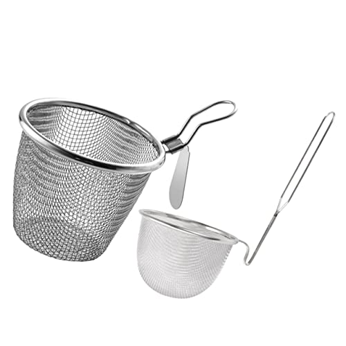 GPDNBIEU, 1 Set Edelstahl-Sieb, feinmaschiges Sieb, Filter for Spaghetti, Nudeln, Pasta, Pommes Frites, Sieb, Nudelkorb, Schlitzskimmer, Nudelkorb von GPDNBIEU