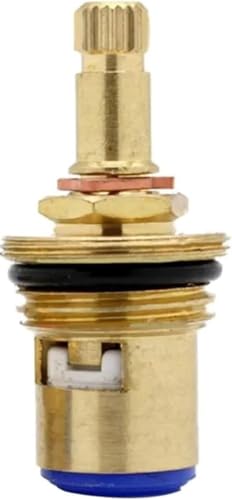 GPDNBIEU, 1 Stück Scheibenverschraubung Vierteldrehung 20 Zähne Fitting Anschluss Wasserhahn Ventile Ersatz Messing Wasserhahn Kartusche Ventile Keramik(Blu,46.5mmX1.83mm) von GPDNBIEU