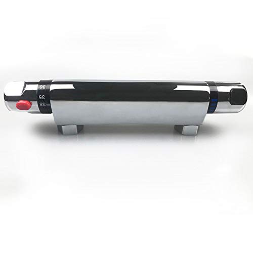 GPDNBIEU, Badezimmer-Thermostatventil-Brausebatterie-Set, Handbrause und mit verstellbaren 8-Zoll-Regenbrausearmaturen, Doppelkopf verchromtem Gehäuse(12bar) von GPDNBIEU