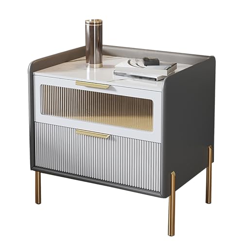 GPDNBIEU, Bettständer mit Schubladen, moderner Luxus-Nachttisch, Beistelltische, Kommode, Schrank, Organizer, Möbel, for Schlafzimmer, kleine Räume(Blue,48x40x50cm) von GPDNBIEU