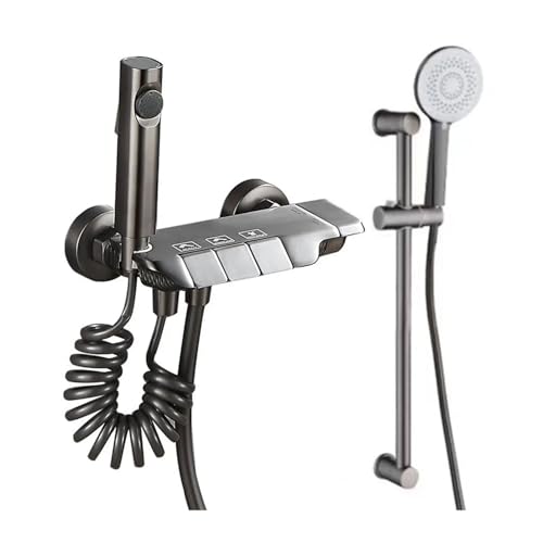 GPDNBIEU, Duschsets, einfaches Duschset mit Hebestange, Badezimmer-Duscharmatur aus Messing drei Geschwindigkeiten, leistungsstarker Sprinklerkopf, Regenbadewannenarmatur(C) von GPDNBIEU
