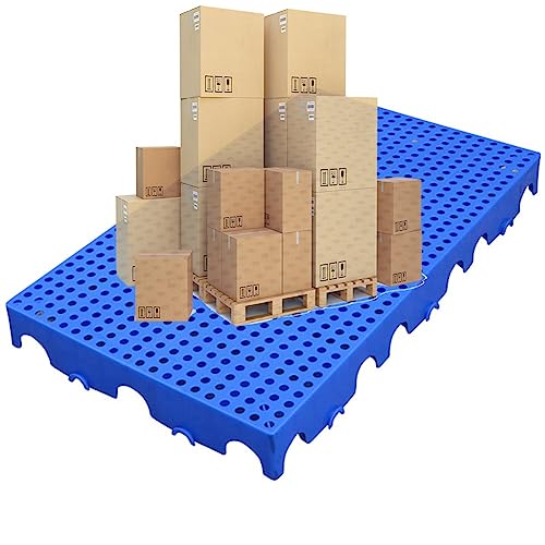 GPDNBIEU, Feuchtigkeitsbeständige, ineinandergreifende Design-Lagergitterpolster, schachtelbare Versandpalette for Restaurant, Küchen, Garagen, Supermarkt, Küche(100x80x5cm/3.28x2.62x0.16ft) von GPDNBIEU