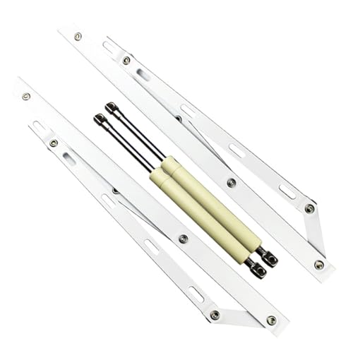 GPDNBIEU, Gasfeder-Hebeheber, Organizer for Bettschrankdeckel, Halterung for Stoßdämpfer und Streben, geräuschlose Dämpfung, verschleißfest for das Bett, Hebeunterstützung(White 2pcs,1000MM) von GPDNBIEU