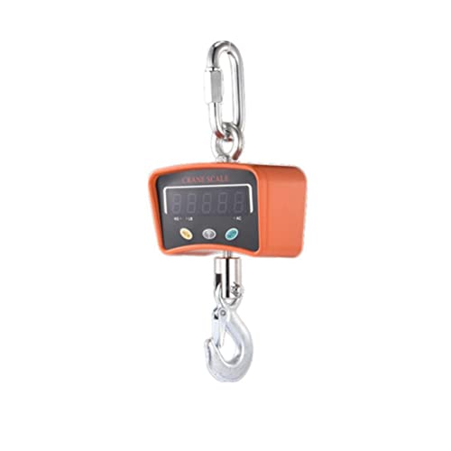 GPDNBIEU, Gepäckwaage for Koffer, robuste industrielle elektronische Hängewaage, robuste industrielle Hängewaage mit Haken(Orange,500KG) von GPDNBIEU