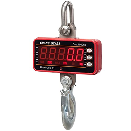 GPDNBIEU, Gepäckwaage for Koffer, robuste industrielle elektronische Hängewaage, robuste industrielle Hängewaage mit Haken(Red) von GPDNBIEU