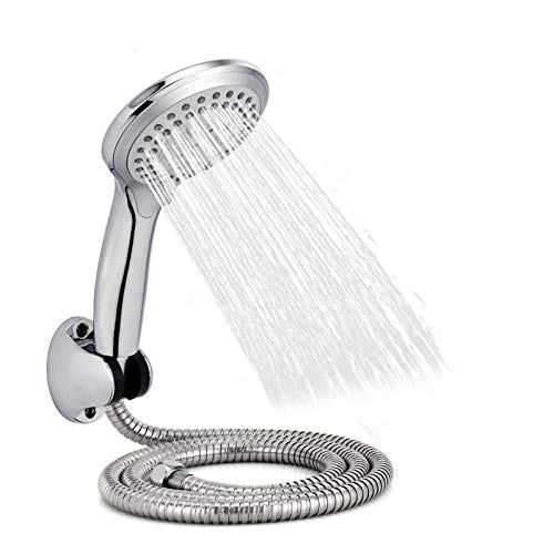 GPDNBIEU, Handbrause, runde Regenduschkopf-Sets, wandmontierter Badezimmer-Duschschlauch + Brausehalter + verstellbarer 5-Funktions-Handbrause-Regenduschkopf GPDNBIEU, Handbrause, runde Regenduschkopf-Sets, wandmontierter Badezimmer-Duschschlauch + Brausehalter + verstellbarer 5-Funktions-Handbrause-Regenduschkopf von GPDNBIEU