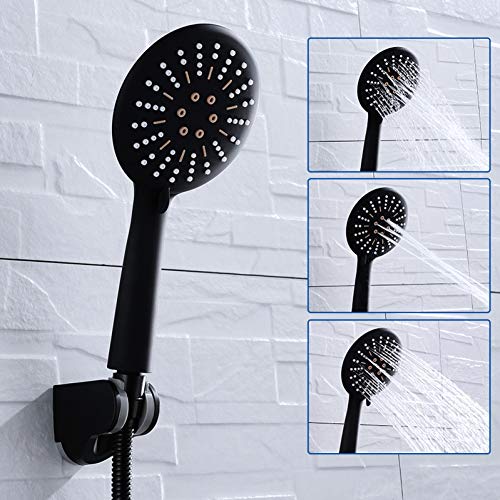 GPDNBIEU, Handbrause-Badezimmerzubehör, 3-Funktions-Handbrause, mattschwarz, Wandbrauseset mit Schlauch und Brausehalter GPDNBIEU, Handbrause-Badezimmerzubehör, 3-Funktions-Handbrause, mattschwarz, Wandbrauseset mit Schlauch und Brausehalter von GPDNBIEU