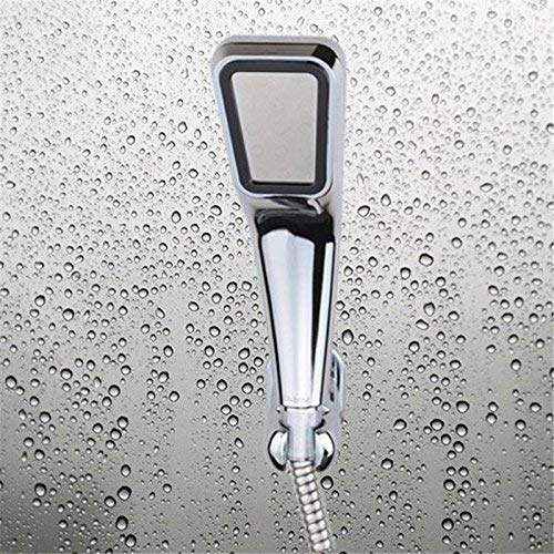 GPDNBIEU, Handdruck-Duschkopf, verchromt, quadratisch, wassersparend, Handduschkopf, Baddusche, Wasser-Booster, Duschkopf, Sprühdüse, Dusche von GPDNBIEU