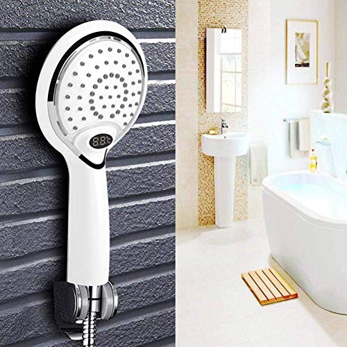 GPDNBIEU, Handheld-Handbrause, Duschkopf, automatischer LED-Licht-Duschkopf, 3-Farben-LED-Handbrause, digitale Temperaturanzeige, romantische Lichter, tragbar, w von GPDNBIEU