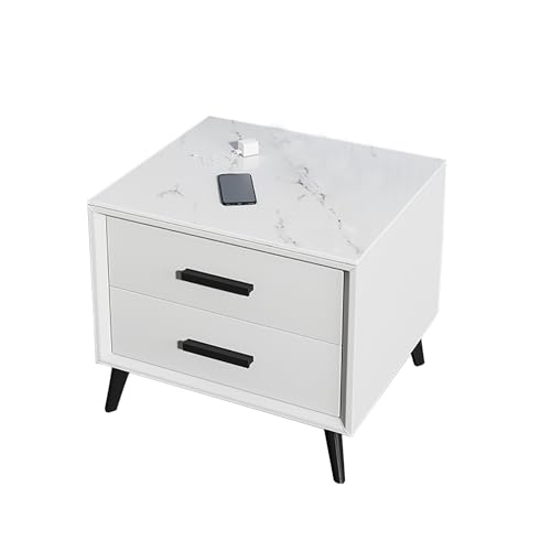 GPDNBIEU, Kommode for Schlafzimmer, stabile Nachttische mit Stauraum und Schubladen, Beistelltisch, for Schlafzimmermöbel, kleine Räume(Off white) von GPDNBIEU