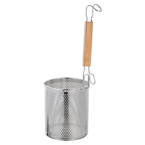 GPDNBIEU, Küchensieb, Sieb, Feinmaschiges Spinnensieb, Holzgriff, Frittierkorb for Kochen, Frittierkörbe oder(14X14X38CM) von GPDNBIEU